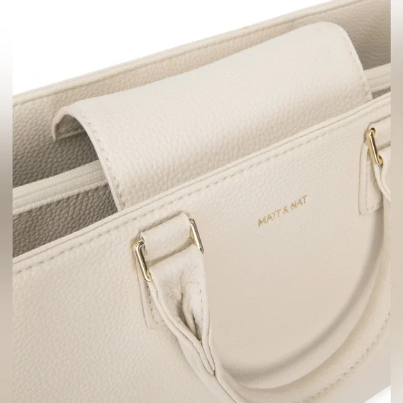 MATT & NAT Elegant & Spacious White Laptop Bag NWT + $20 USD Value Gift - Picture 3 of 16